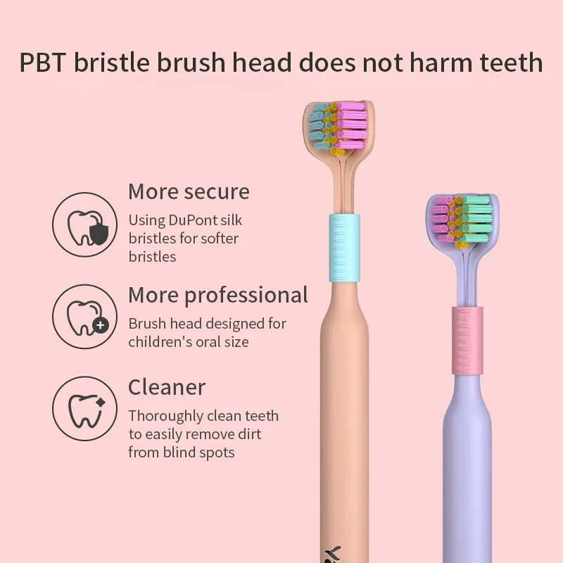 Three-Sided Toothbrush | Ultra-Fine Soft Bristles Oral Care Soft Bristle Toothbrush Qme