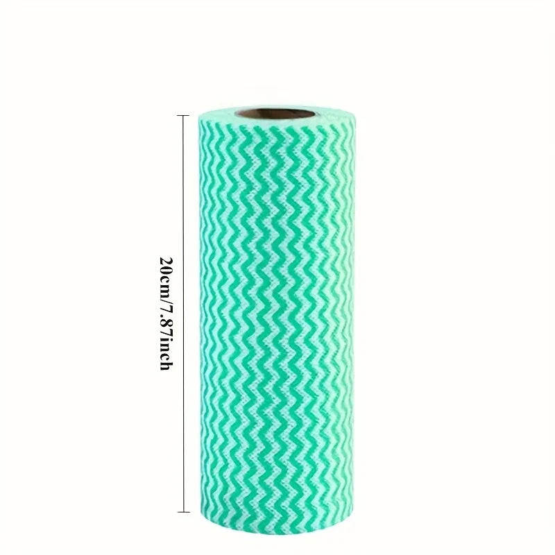 Disposable Non-Woven Dishcloths Roll | Oil-Free Kitchen Wipes Disposable Dishcloths Qme
