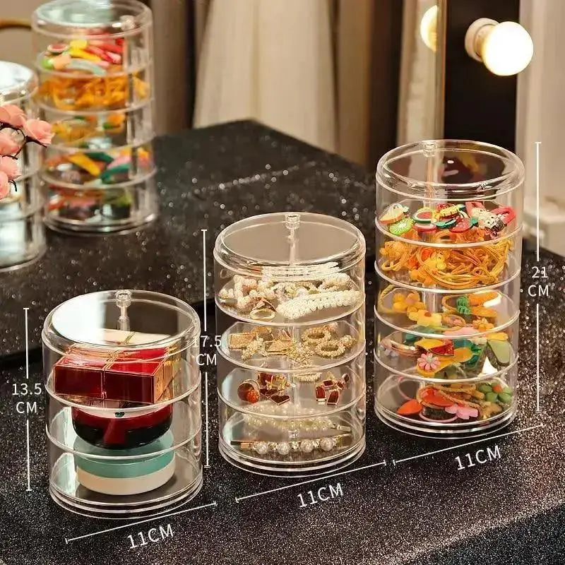 Rotating Jewelry Storage Box – Earring & Bracelet Organizer Jewelry Storage Box Qme