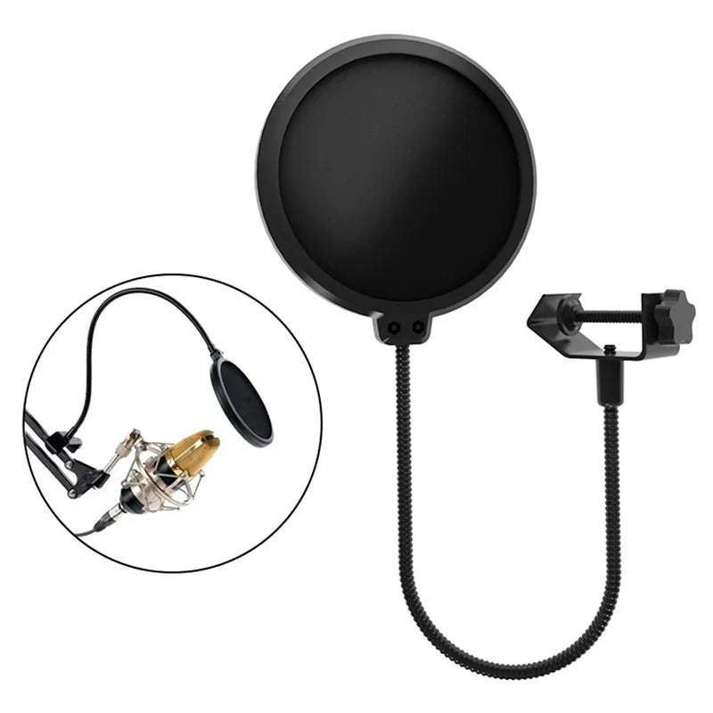 Double Layer Studio Microphone Pop Filter Wind Screen Microphone Pop Filter Qme