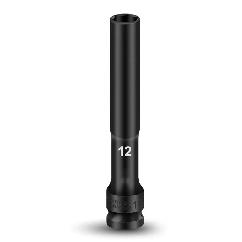 3-Pack 1/2" Drive 8mm Hex Socket Adapter – Chrome Vanadium Steel Socket Adapter Qme
