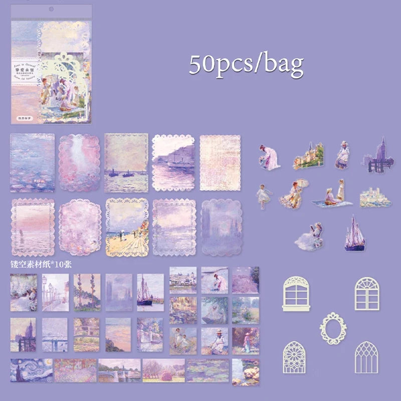 Impressionist Oil Painting Scrapbook Kit – Figure & Landscape Scrapbook Craft Kit Qme A