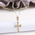 Cubic Zirconia Cross Pendant Necklace | Religious Jewelry Cross Pendant Necklace Qme B