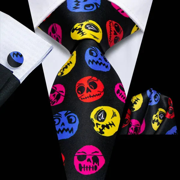 Men's Necktie Set with Pocket Square & Cufflinks | Qme Necktie Gift Set Qme HT-LDSN0023