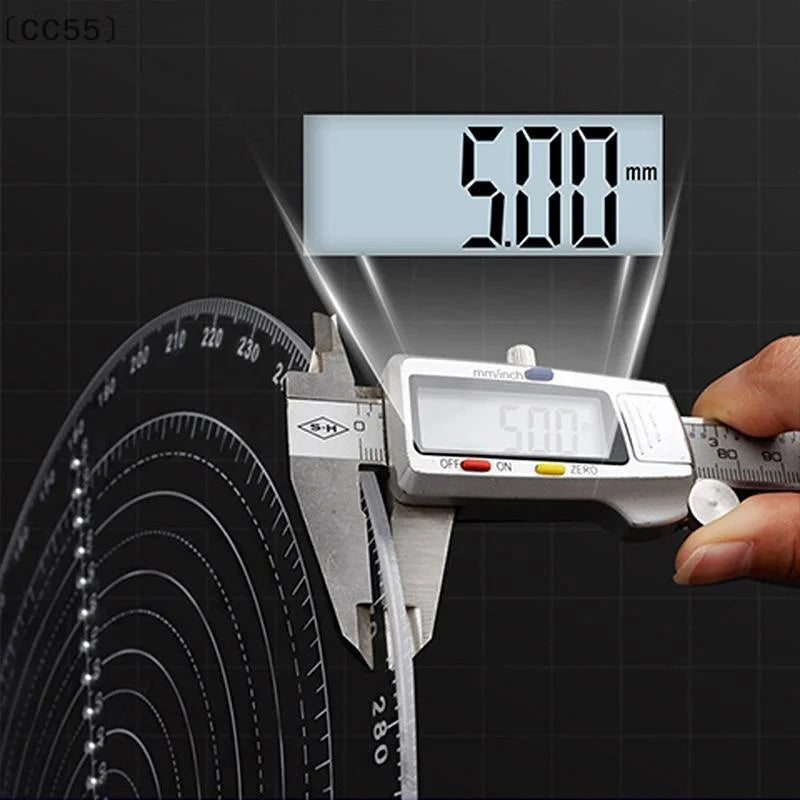20cm Round Center Finder Compass – Clear Plastic Circle Gauge Woodworking Compass Gauge Qst