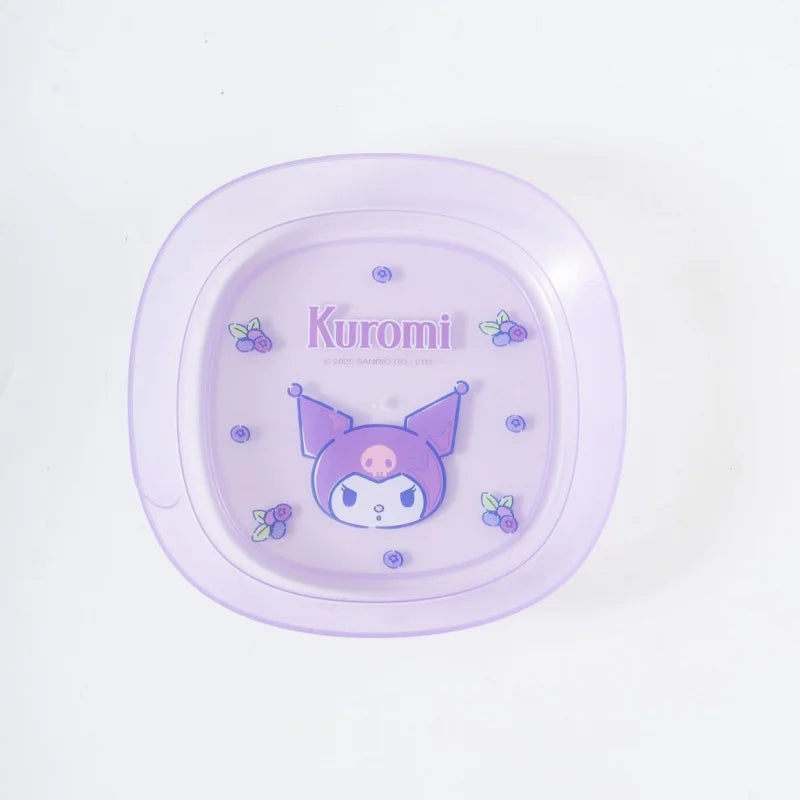 Hello Kitty Kuromi Bone-Shaped Snack Plates & Utensils Set Character Snack Plates Qme