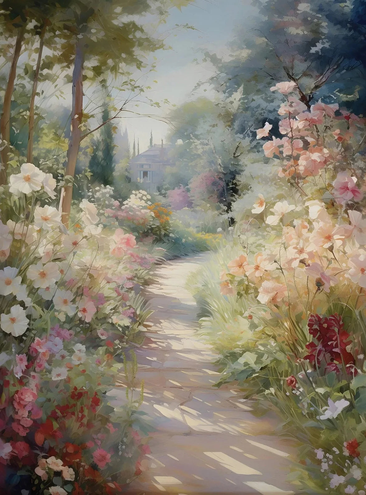 Vintage Wildflower Canvas Wall Art – Rustic Landscape Poster Canvas Wall Art Qst by-16 30x40cm Unframed