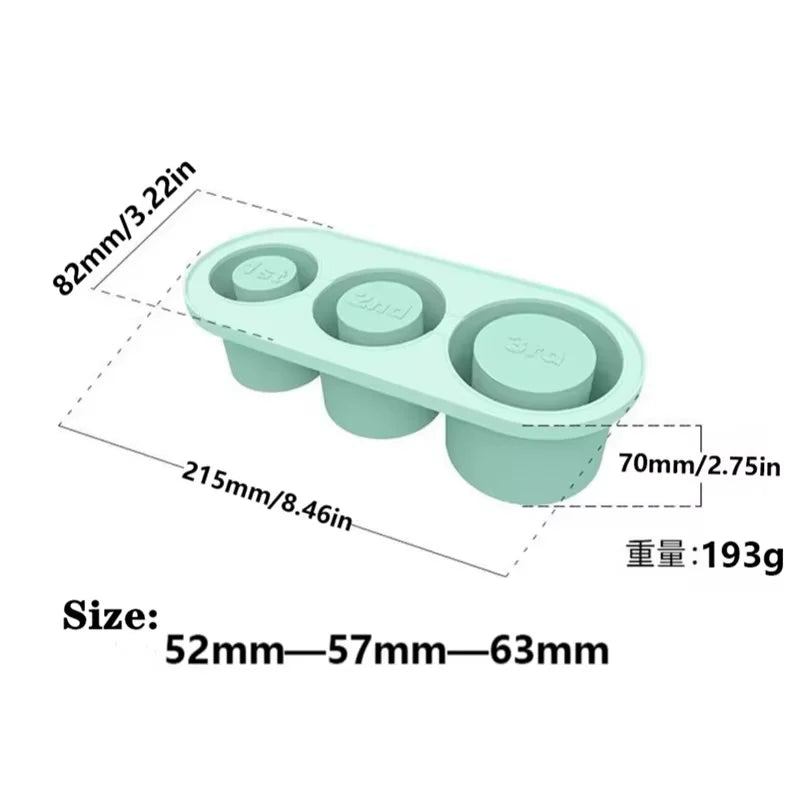 3-Grid Silicone Ice Mold for Stanley Cup – Large Capacity Silicone Ice Mold Qst