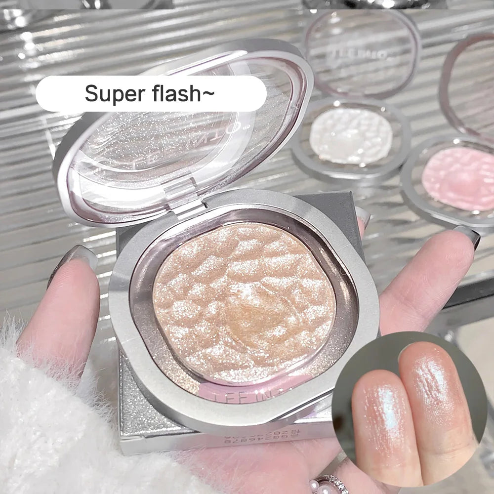 LEEINTO Pearlescent Highlighting Powder | Soft Glow Highlighter Face Highlighter Powder Qme