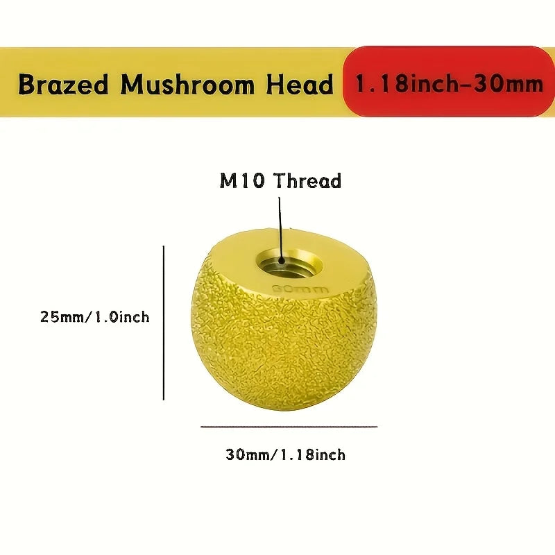 Diamond Brazed Round Grinding Head – Internal Arc Abrasive Tool Diamond Grinding Head Qme