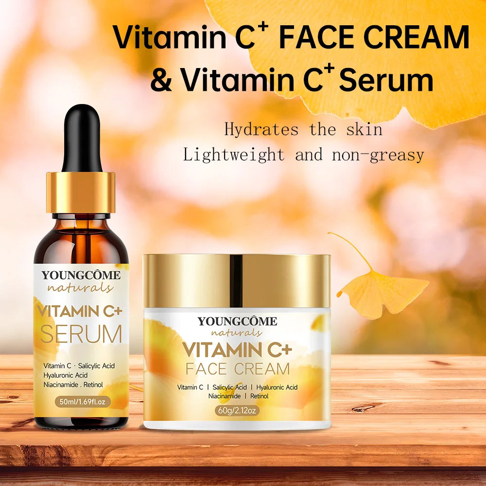 YOUNGCOME Vitamin C Skincare Set – Brighten, Firm & Hydrate Vitamin C Skincare Set Qst
