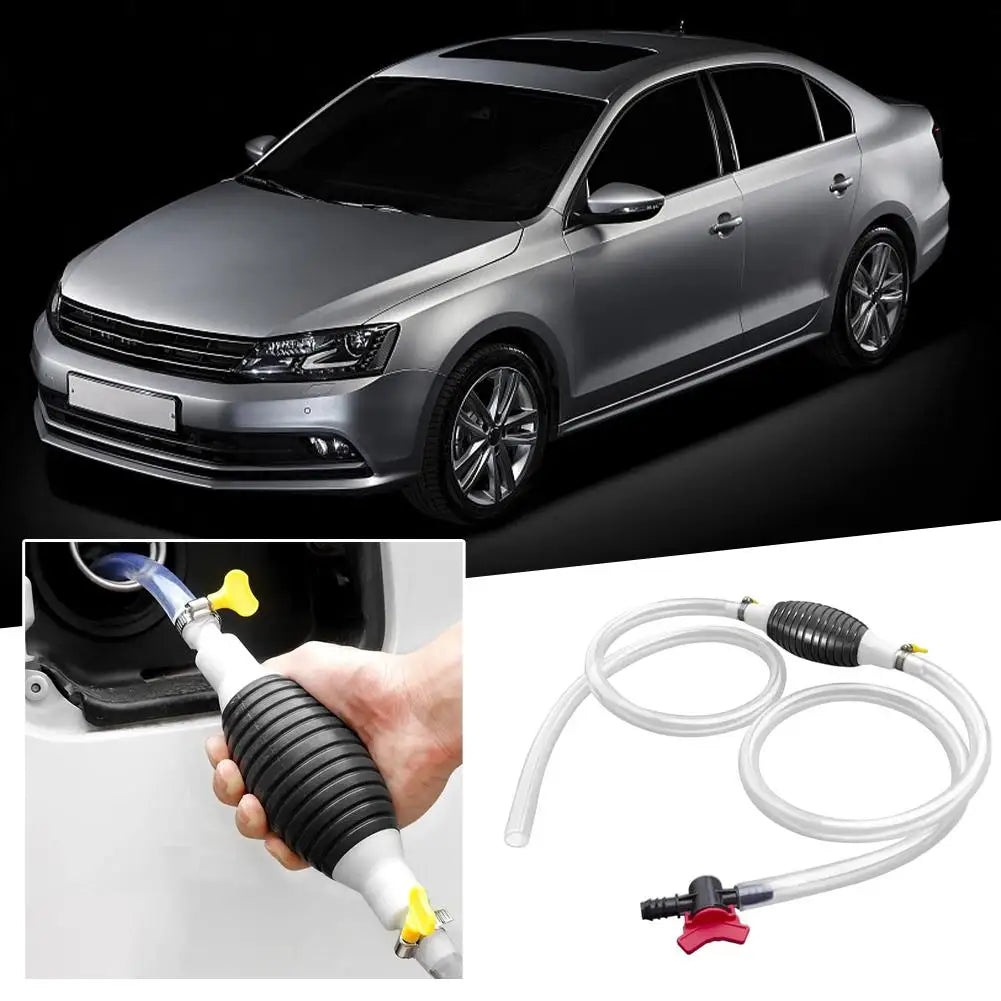 2-Meter Manual Siphon Pump – Fuel & Oil Transfer Hose Manual Siphon Pump Qme