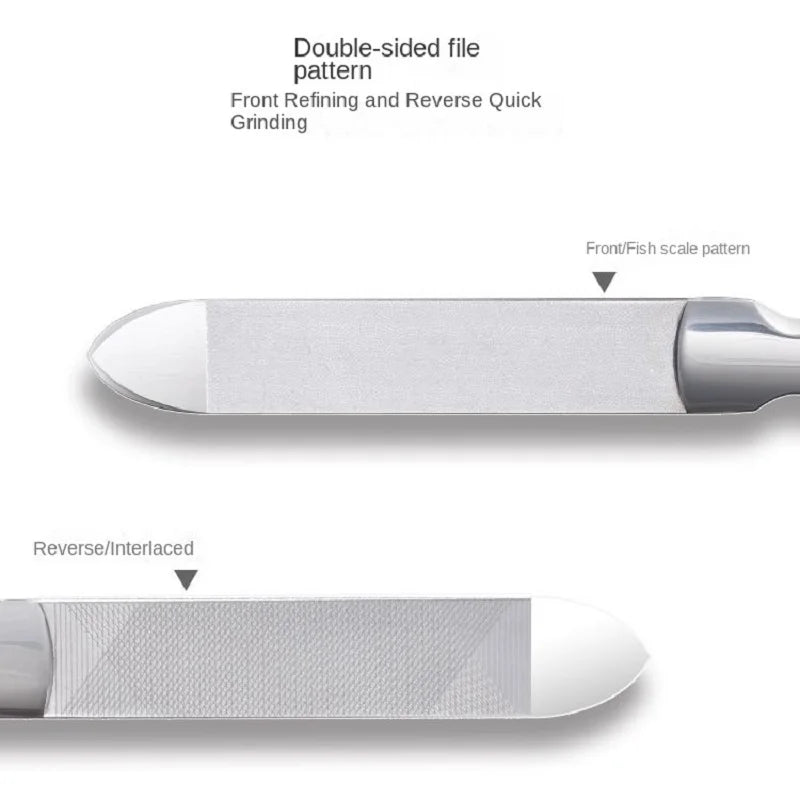 Double Sided Stainless Steel Nail File | Manicure & Pedicure Stainless Steel Nail File Qme