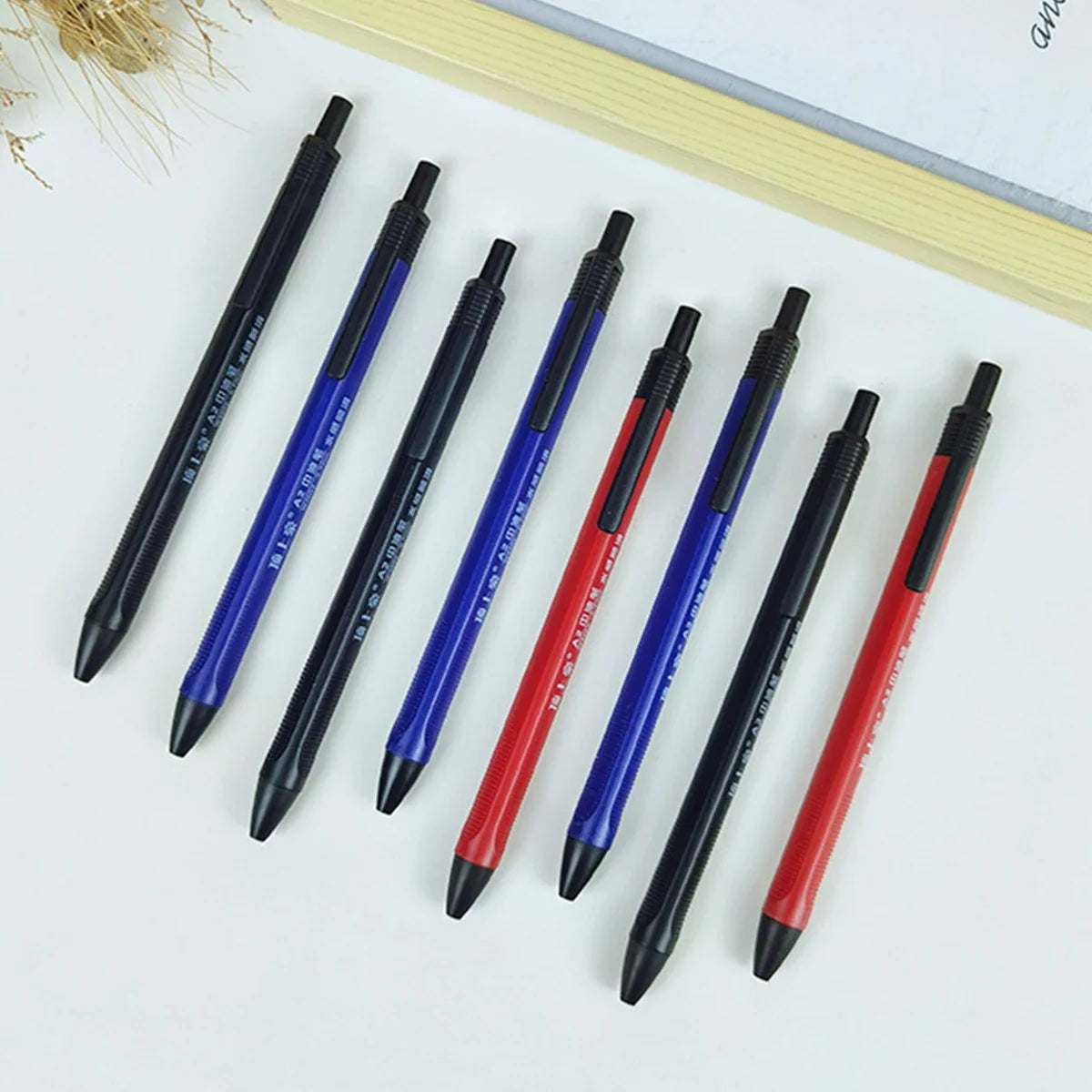 Retractable Ballpoint Pens Black Blue Red Medium Point | Qme Retractable Ballpoint Pens Qme