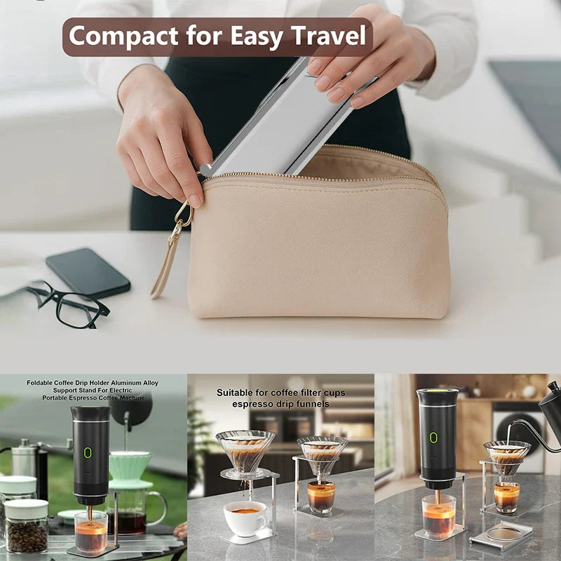 Portable Foldable Coffee Maker Stand & Espresso Machine Base Coffee Maker Stand Qme