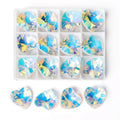 AB Crystal Shiny Charm Loose Beads for DIY Jewelry Making Crystal Craft Beads Qme 18x18mm-12pcs