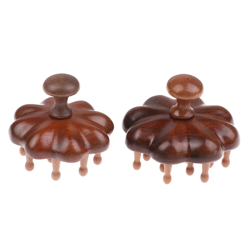 Wooden Scalp Massage Comb – Anti-Static Wide-Tooth Gua Sha Scalp Massage Comb Qme