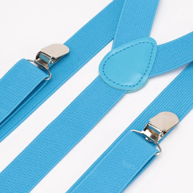 Unisex Elastic Leather Suspenders Braces – 26 Colors Suspenders & Braces Qme