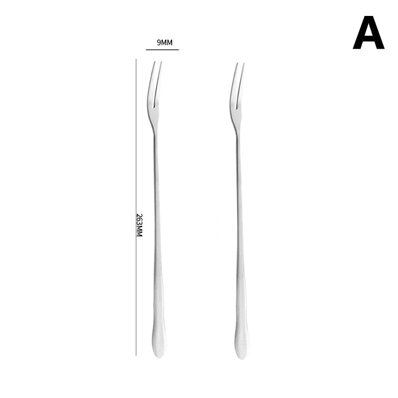 Stainless Steel Pickle Fork Long Handle Jar Grabber | Qme Pickle Fork Utensil Qme A