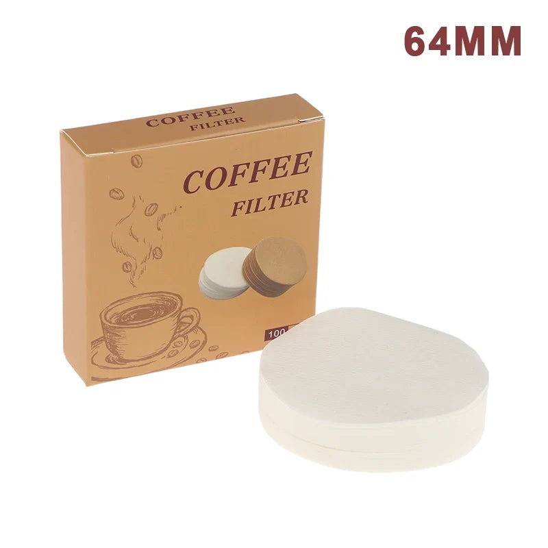 Espresso Puck Screen & Coffee Filter Papers 54–68mm | 100pc Espresso Filter Papers Qme White 64mm