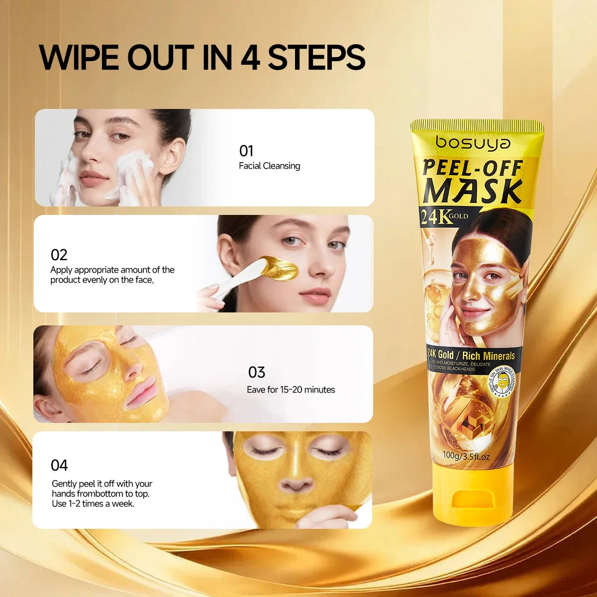 Peel-Off Facial Mask – Oil Control, Pore Cleanse & Deep Moisture Peel-Off Face Mask Qme