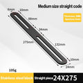 Stainless Steel 180° Flat Straight Bracket – Black & Silver Flat Angle Bracket Qme A6