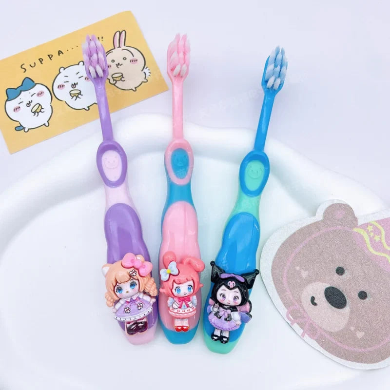 Hello Kitty Kuromi Soft-Bristle Toothbrush | 12 Colors Character Toothbrush Qme