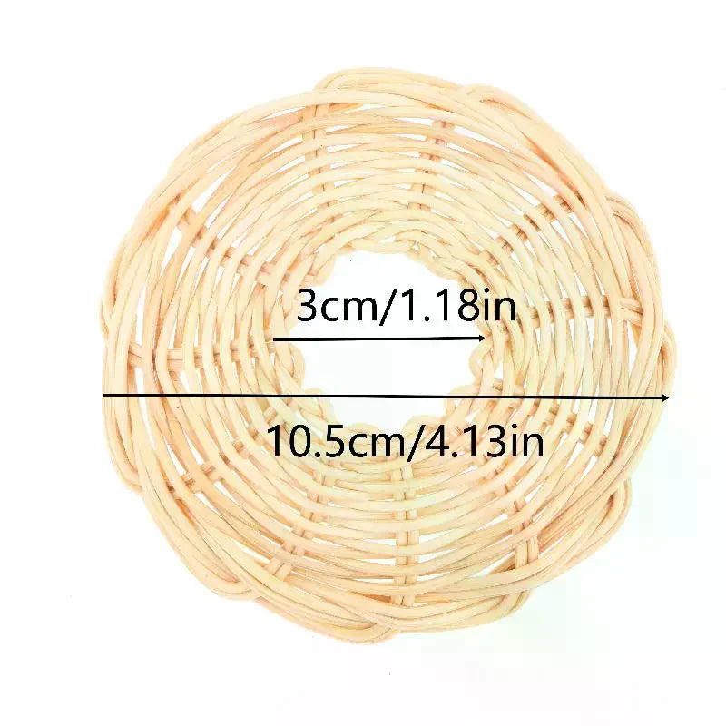 Handwoven Rattan Lampshade | Vintage Chandelier Light Cover Rattan Lampshade Qme