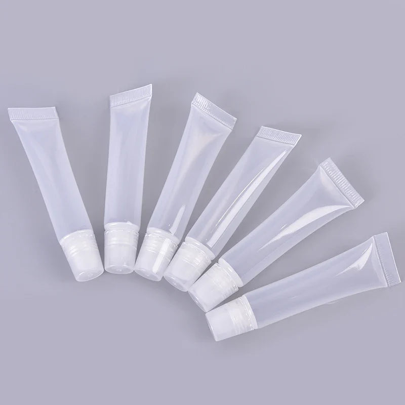 Empty Lip Gloss Tubes Clear Squeeze Containers 8ml 20pcs Lip Gloss Containers Qme