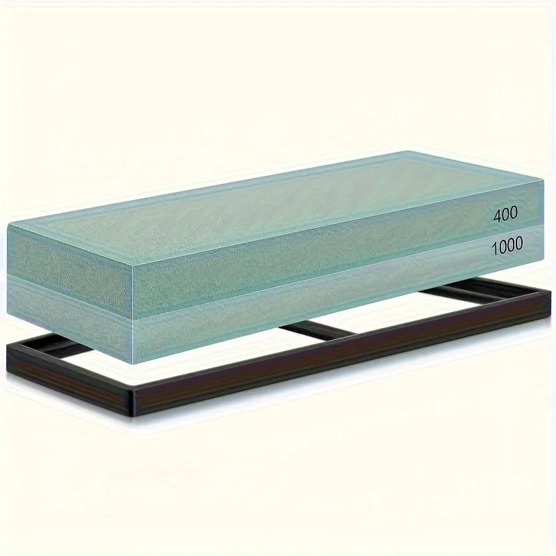 Dual Grit Diamond Knife Sharpening Grindstone | Kitchen & Industrial Knife Sharpening Stone Qme