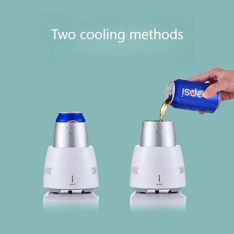 Portable Rapid Cooling Cup Cooler & Fast Ice Maker – Quiet Beverage Cup Cooler Qme