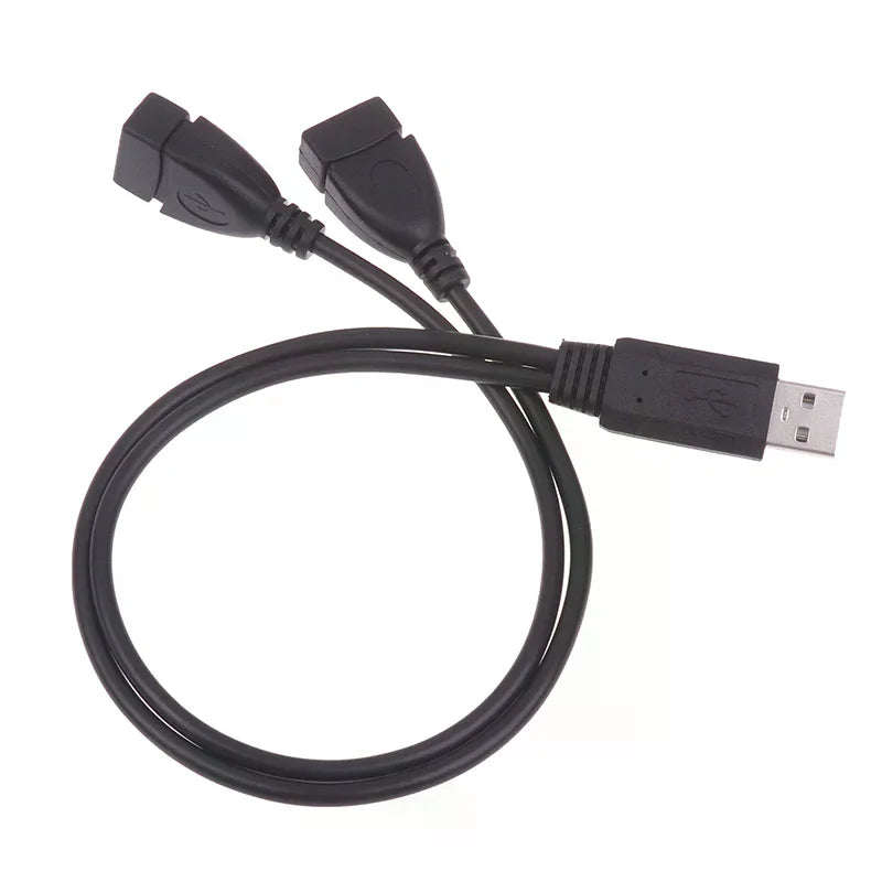 USB Cable Splitter 1 Male to 2 Female – Charge & Data Cord USB Splitter Cable Qme