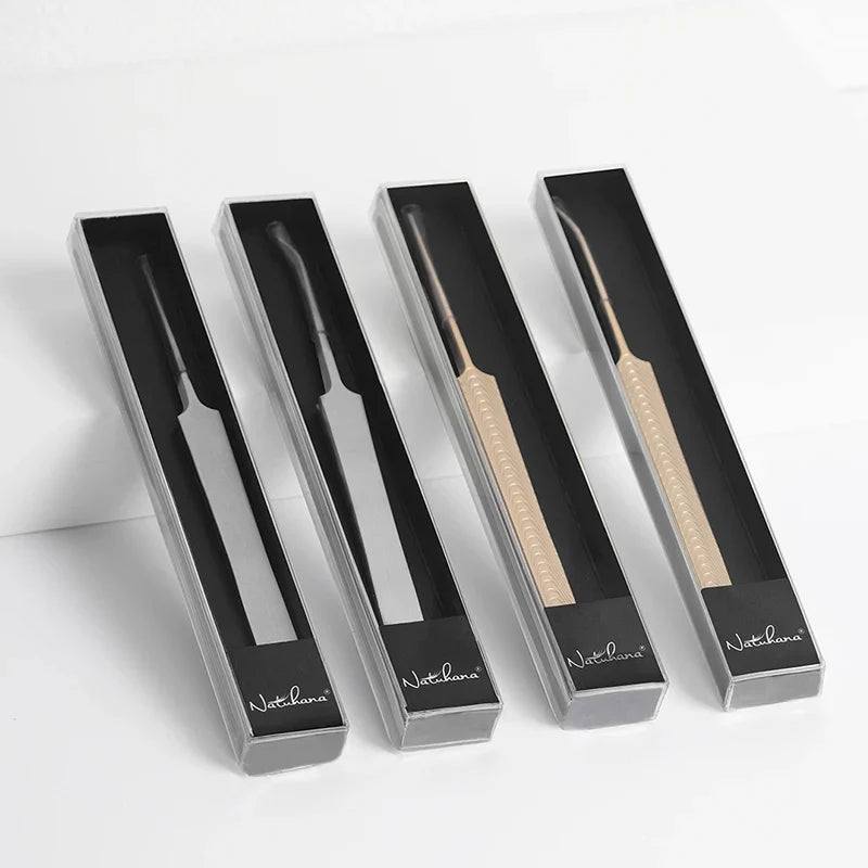 NATUHANA Precision Eyelash Extension Tweezers – Anti-Static Eyelash Extension Tweezers Qme