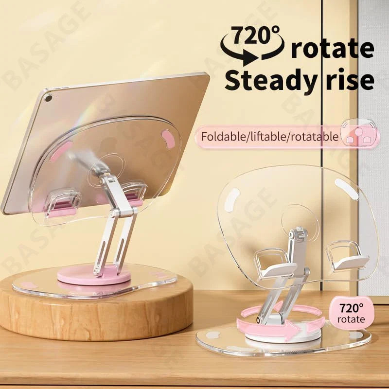 Adjustable Foldable Phone & Tablet Stand | 180° Dual-Hinge Phone & Tablet Stand Qme