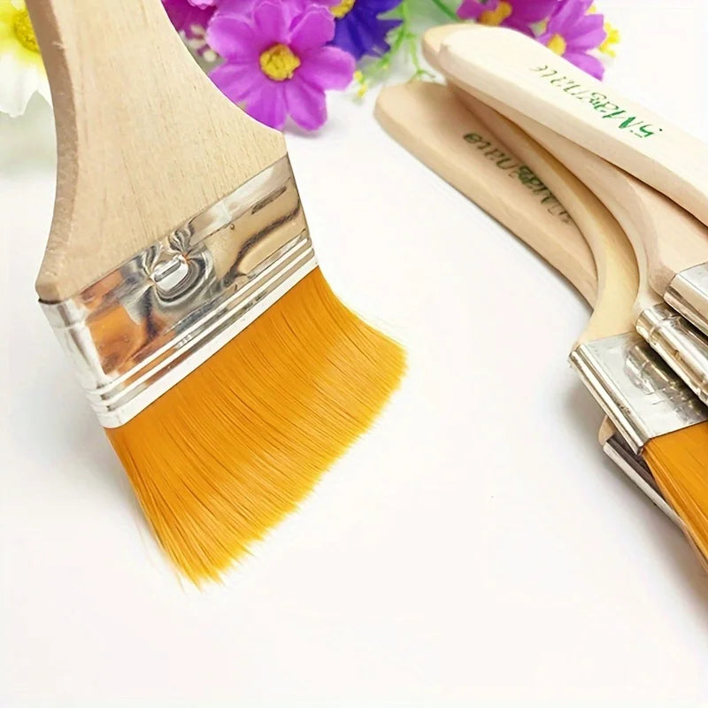 12-Piece Nylon Bristle Brush Set – Art, Painting & BBQ Paint Brush Set Qme