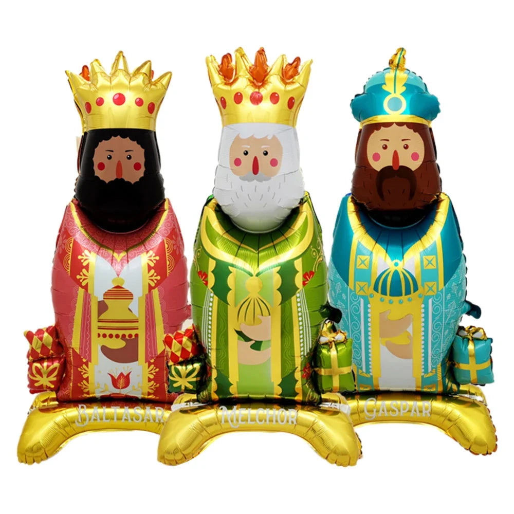 Cartoon King Crown Foil Balloon – Large Party Decoration Party Foil Balloon Qme 3pcs Others