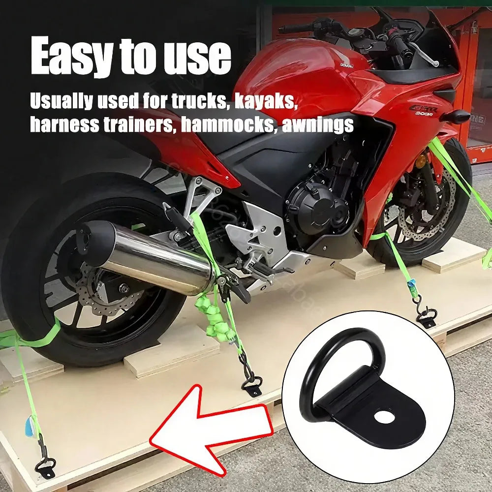 D-Ring Tie Down Anchors – Iron Lashing Hooks for Car & Truck Tie Down Anchors Qme