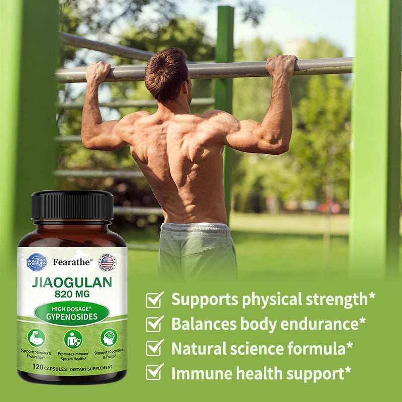 Jiaogulan Extract Capsules – Vegan Adaptogen Supplement Herbal Supplement Qst