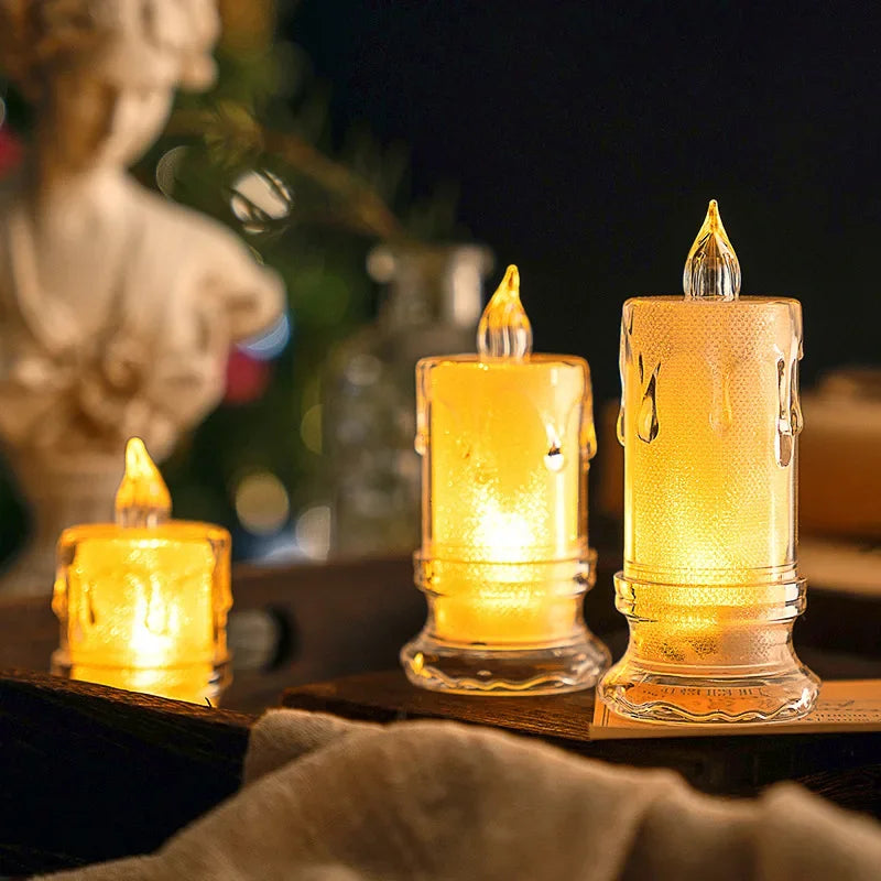 LED Crystal Candle Light – Flameless Smokeless Mini Candle LED Flameless Candle Qme