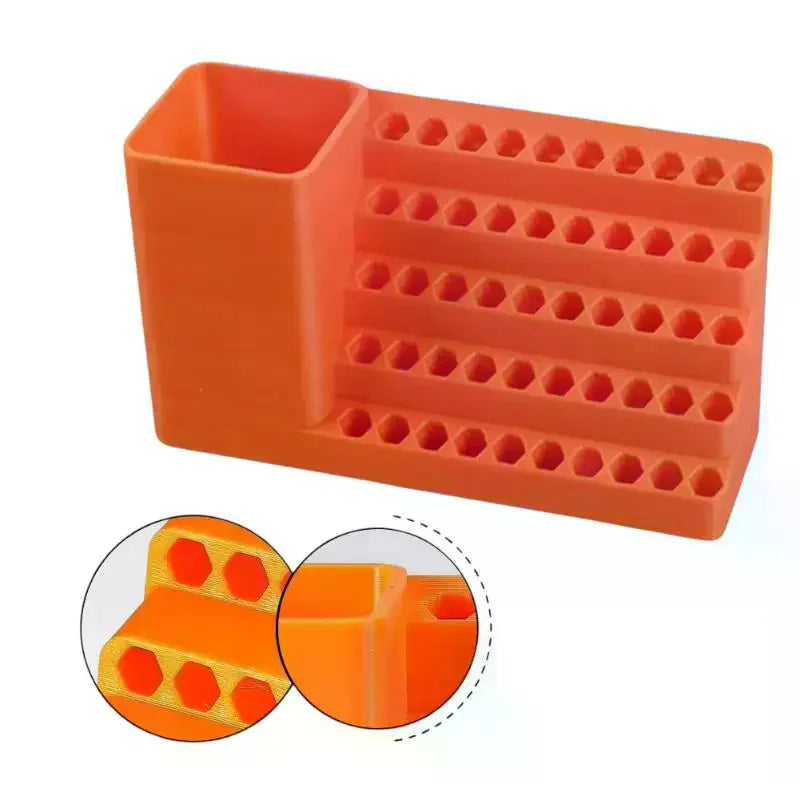Aluminum Screwdriver Bit Organizer – Hex Shank Holder Stand Bit Organizer Stand Qme