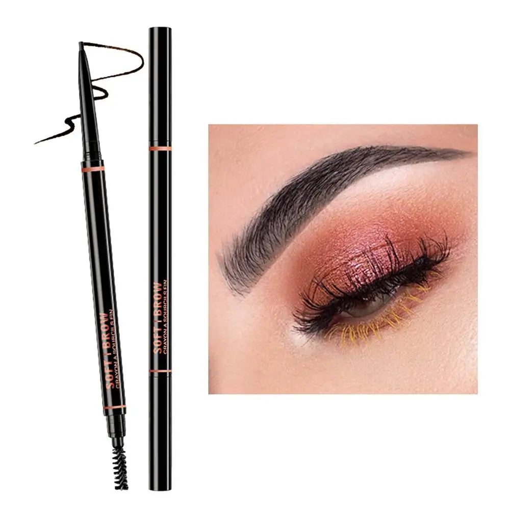 Qme Microblading Eyebrow Pen & Brush – Waterproof, 6 Shades Eyebrow Makeup Pen Qme black China Mainland