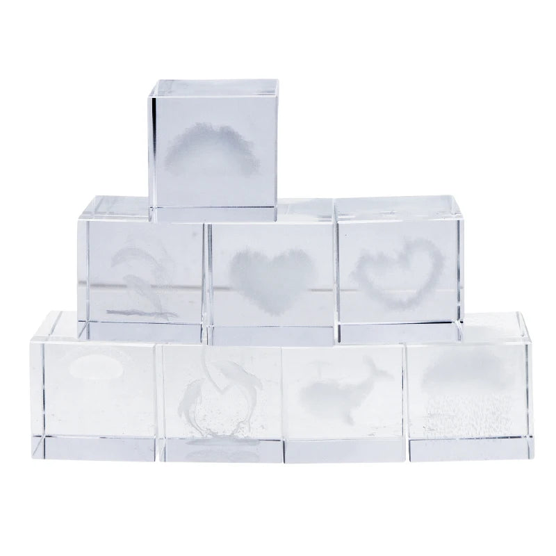 Square Crystal Ornaments – Dolphin, Cloud & Love Designs Crystal Ornament Qst