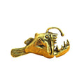 Brass Anglerfish Fishbowl Miniature | Ocean Sea Animal Model Collectible Miniature Qme Copper