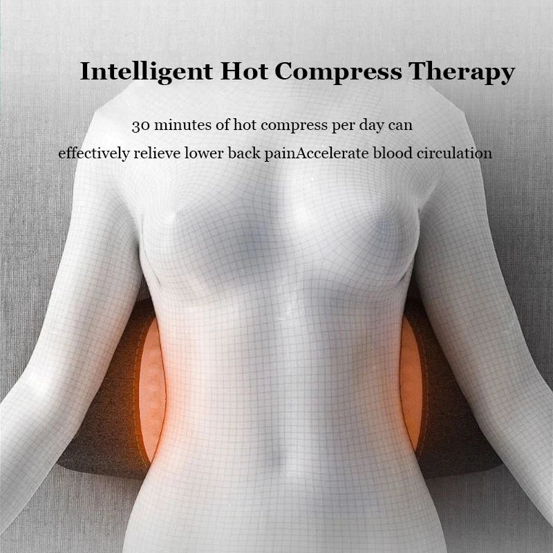 Electric Lumbar Massage Pillow – Ergonomic Waist Support Cushion Lumbar Massage Pillow Qst