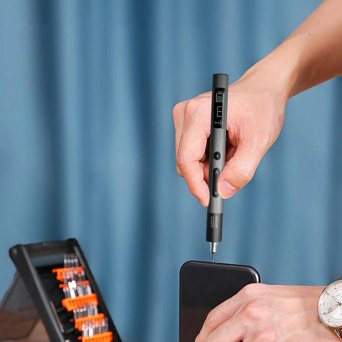Mini Electric Screwdriver | 3 Torque Settings & LED Light Electric Screwdriver Qme