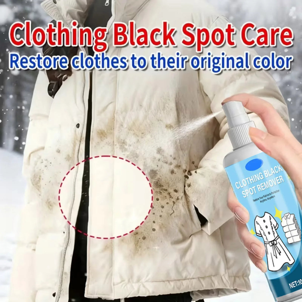 Clothing Mold & Stain Remover – Yellowing, Sweat & Spots Fabric Stain Remover Qme