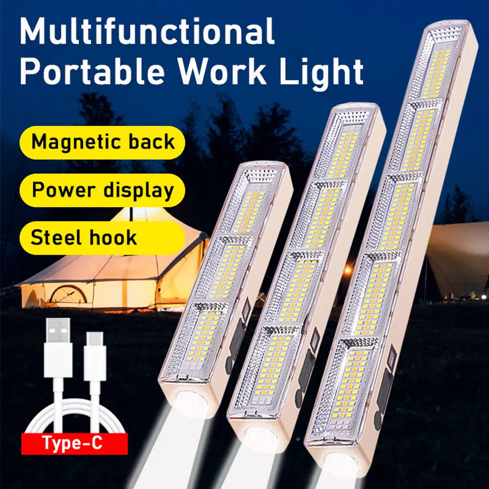 LED Magnetic Work Light Bar – USB Rechargeable 108/156/210 LED LED Work Light Bar Qst