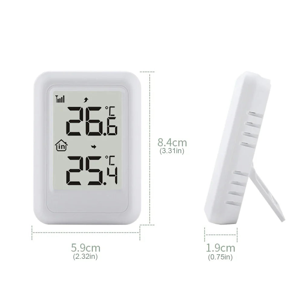 Wireless Indoor Outdoor Thermometer with Hanging Support Frame Wireless Thermometer Qme