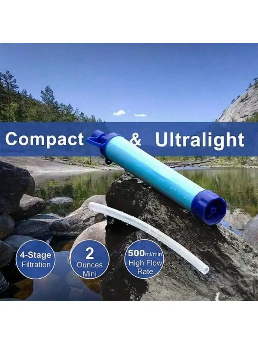 Portable Water Purifier Filter Straw for Camping & Hiking Water Purifier Straw Qme 1pc