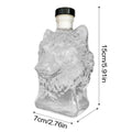 Wolf Head Glass Whiskey Decanter 350ml | Bar Gift Glass Whiskey Decanter Qme China Mainland Clear